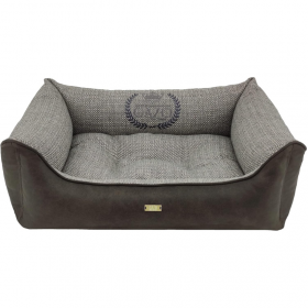 Ръчно изработено легло CAZO Soft Bed Premium Grey със свалящ се калъф за лесно почистване